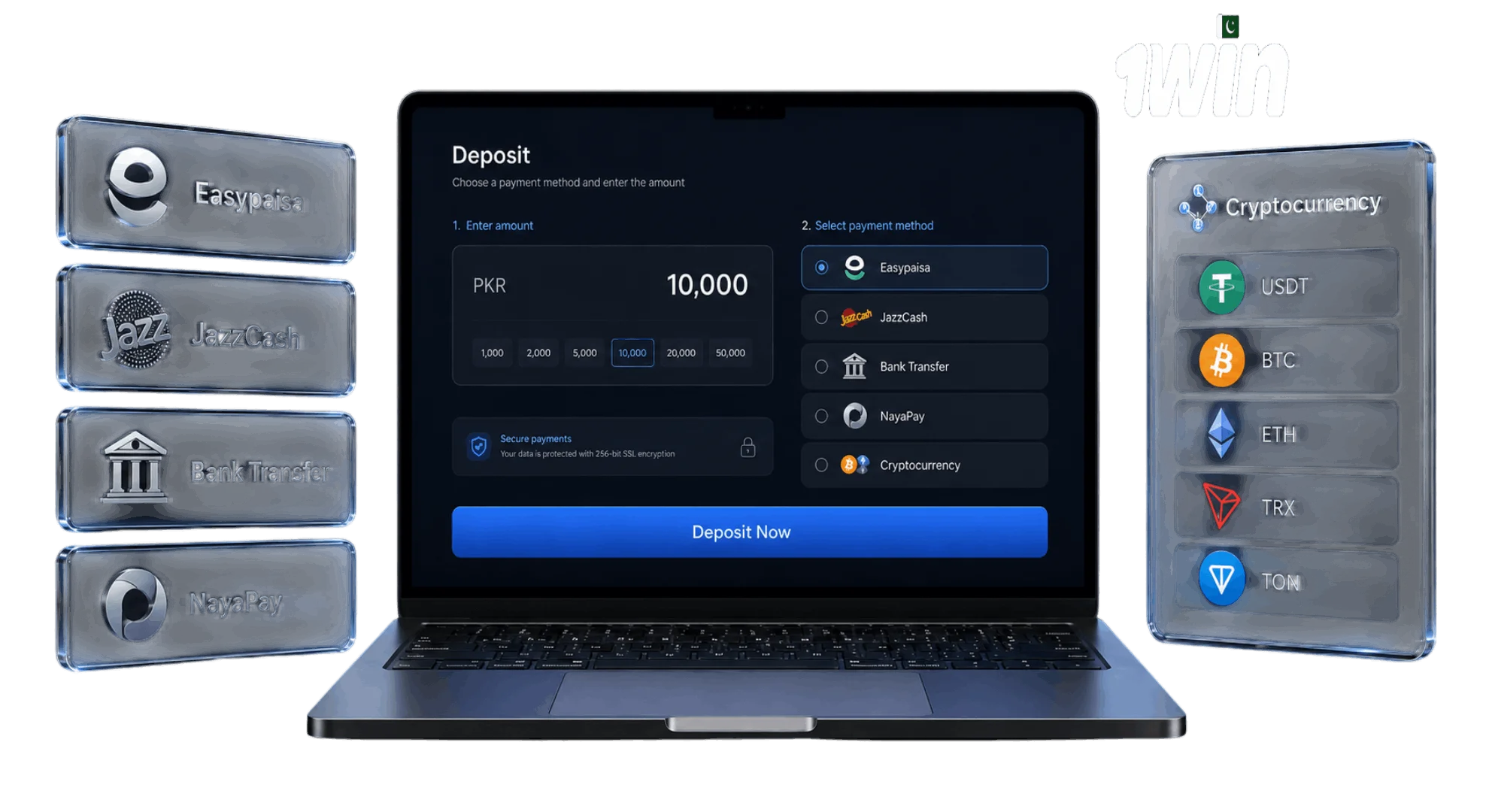 1win payment options